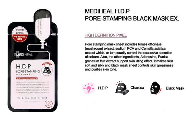 MEDIHEAL H.D.P Pore Stamping Black Mask - Yes! You Beauty