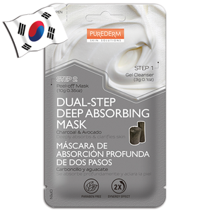 PUREDERM Dual-Step Deep Absorbing Charcoal & Avocado Face Mask - Yes! You Beauty