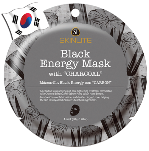 SKINLITE Intense Black Energy Face Mask with Charcoal (Circle Shaped) - Yes! You Beauty