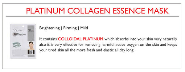 DERMAL Platinum Collagen Essence Face Mask - Yes! You Beauty