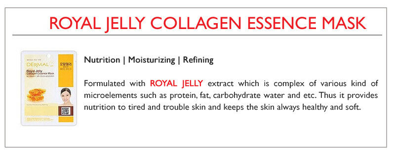 DERMAL Royal jelly Collagen Essence Face Mask - Yes! You Beauty