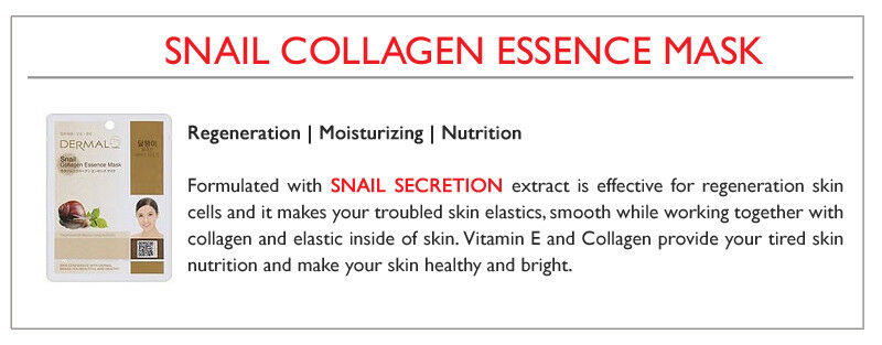 DERMAL Snail Collagen Essence Face Mask - Yes! You Beauty