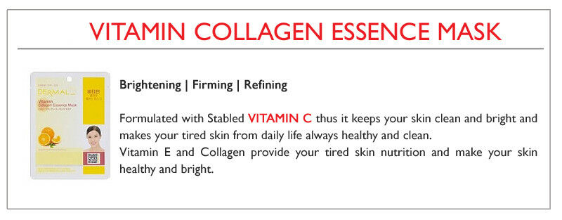 DERMAL Vitamin Collagen Essence Face Mask - Yes! You Beauty